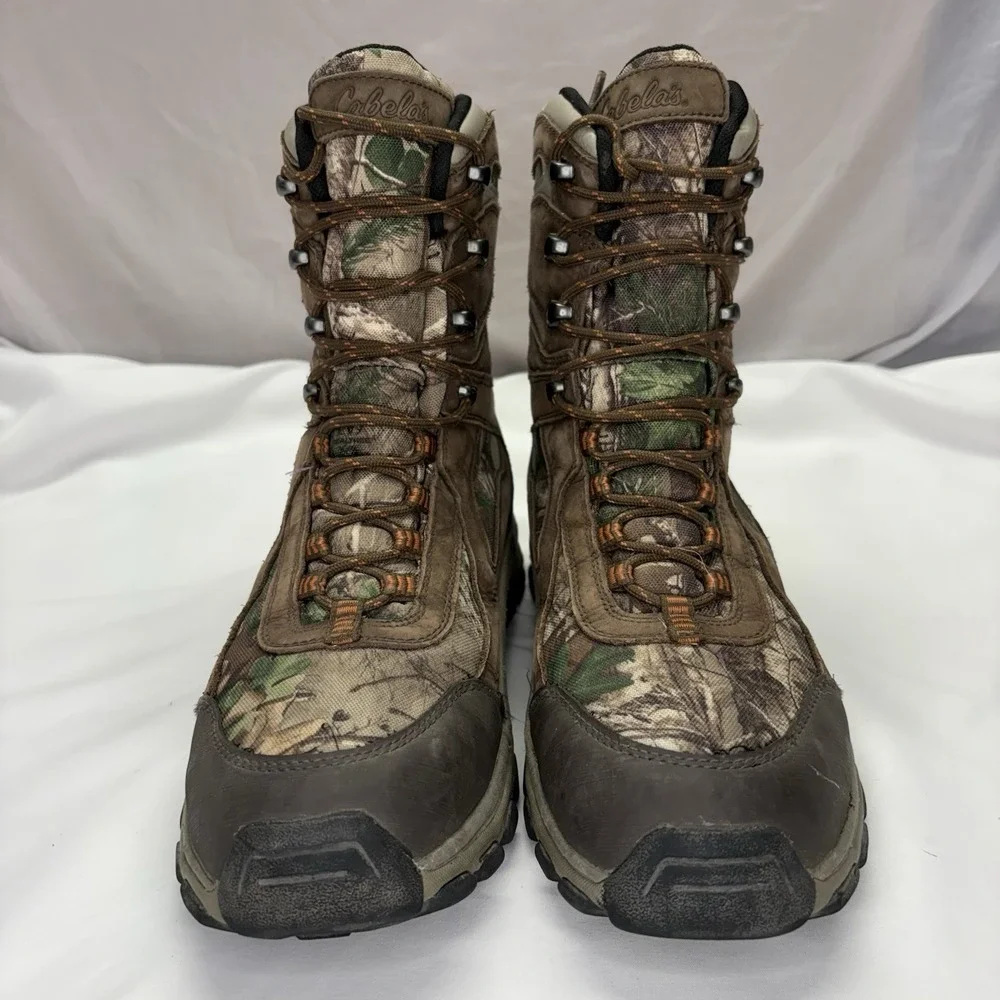 Cabela's Axis Camo Hunting Boots Sz 10.5 D 490g Waterproof TrueTimber Bone Dry
